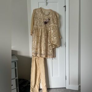 Lace Pakistani 3 piece peplum suit